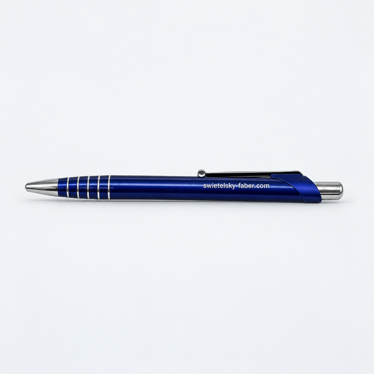 Kugelschreiber blau metallic