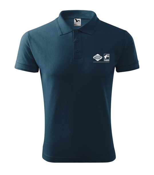 Herren Pique Polo marineblau mit Swietelsky-Faber-Stick