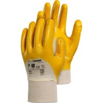 WW610 Sun, Baumwolle-Handschuh mit Nitril-Beschichtung, Polybeutel