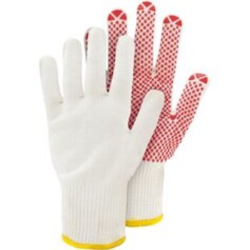 H410, Feinstrick, Nylon-Baumwoll-Handschuh mit PVC-Noppen, SB-Karte
