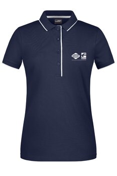 Damen Polo Stripe navy/weiß mit Swietelsky-Faber-Stick
